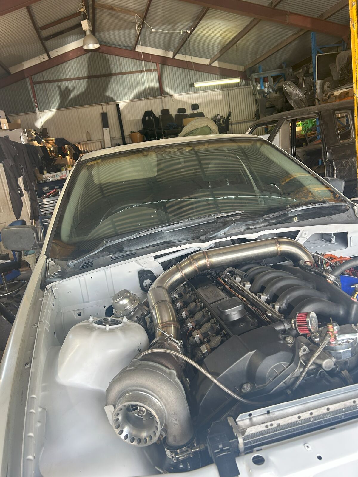 Engine bay turbo install